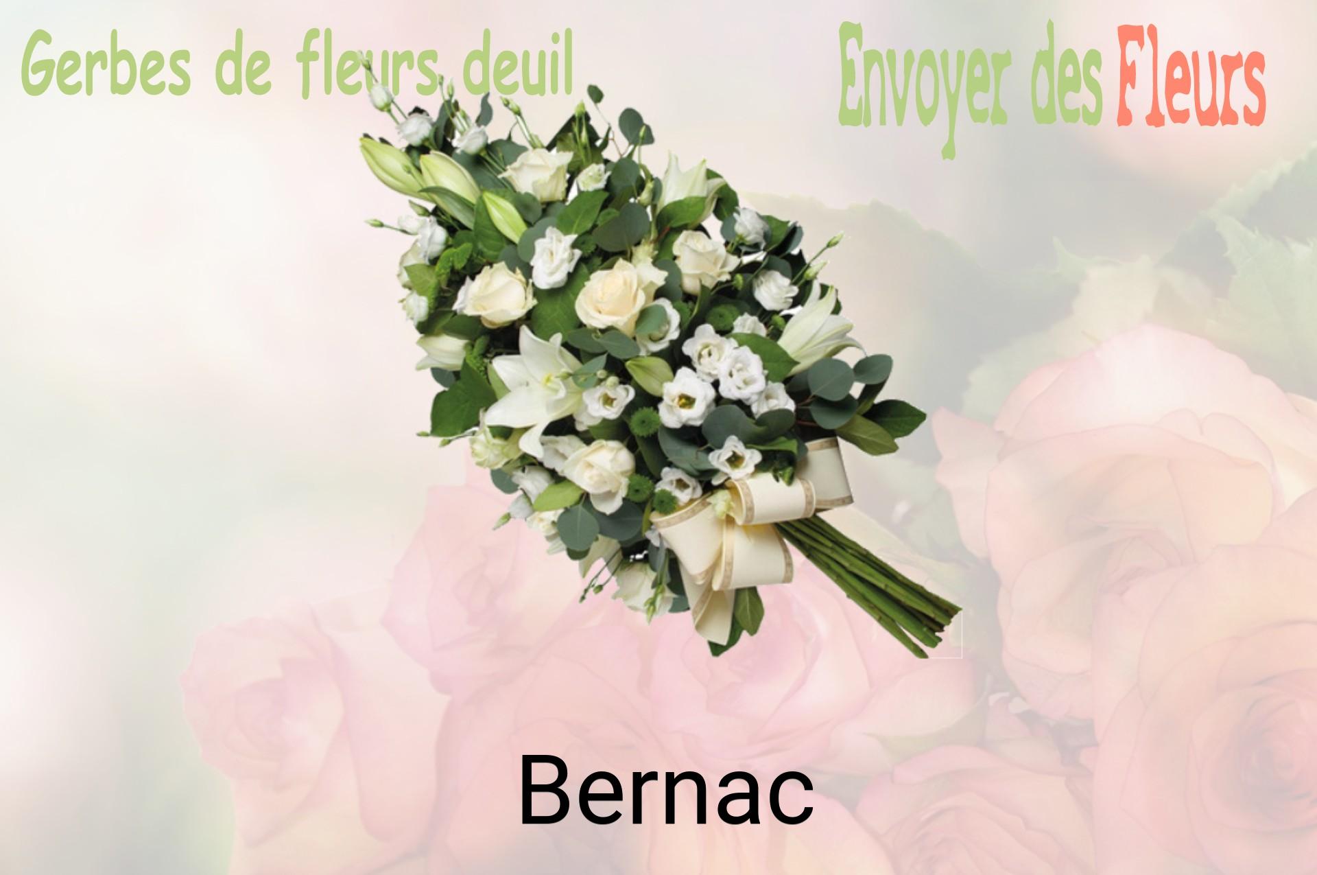 Gerbe de fleurs de deuil livrée à Bernac